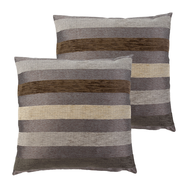 Kissenbezug Griffin (2er-Set) - Kunstfaser - Braun / Sand - 50 x 50 cm