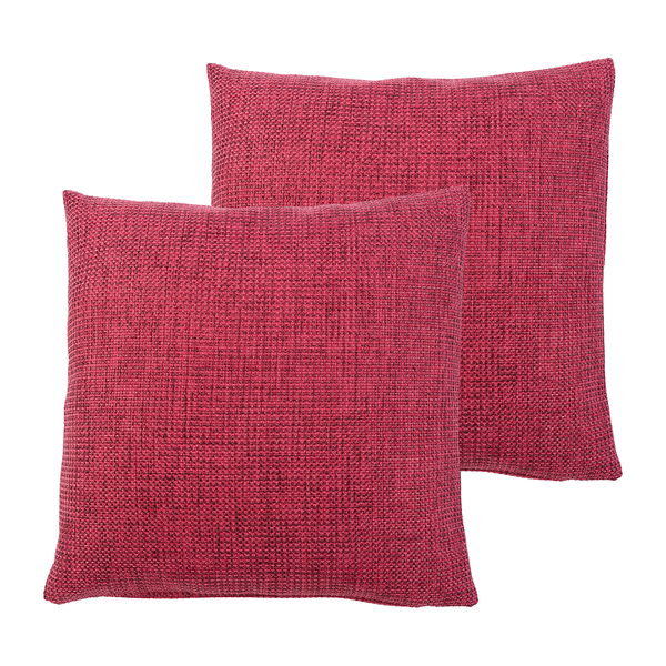 Kissenbezug Dallas (2er-Set) - Kunstfaser - Himbeere - 50 x 50 cm