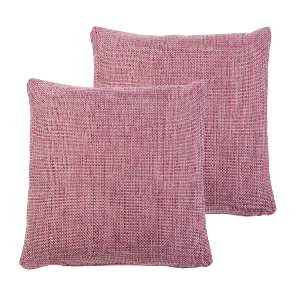 Kissenbezug Dallas (2er-Set) - Kunstfaser - Rosa - 50 x 50 cm