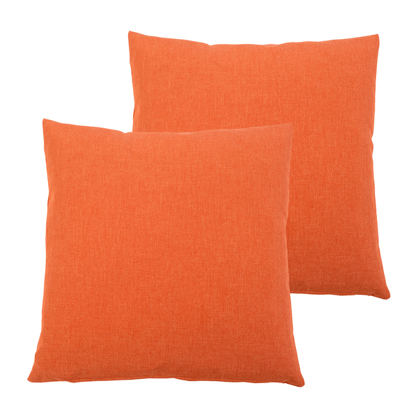 Kissenbezug Milano (2er-Set) - Kunstfaser - Orange - 50 x 50 cm