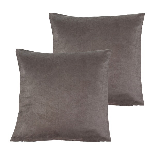 Kissenbezug Alcatraz (2er-Set) - Kunstfaser - Anthrazit - 40 x 40 cm