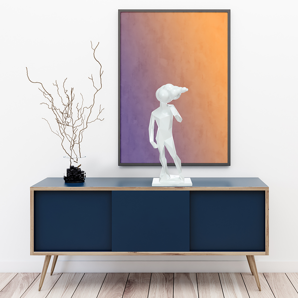 Dekofigur Kenya III - Kunstharz - Weiß