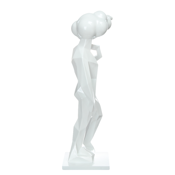 Dekofigur Kenya III - Kunstharz - Weiß