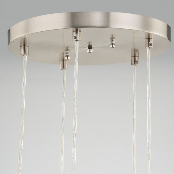 Pendelleuchte Caid - Eisen / Glas - 5-flammig