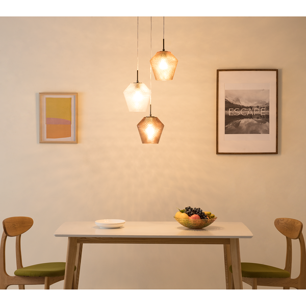 Pendelleuchte Vagar III - Eisen / Glas - 3-flammig