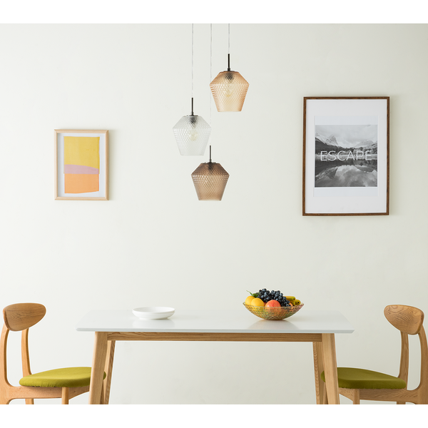 Pendelleuchte Vagar III - Eisen / Glas - 3-flammig