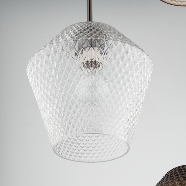 Pendelleuchte Vagar III - Eisen / Glas - 3-flammig