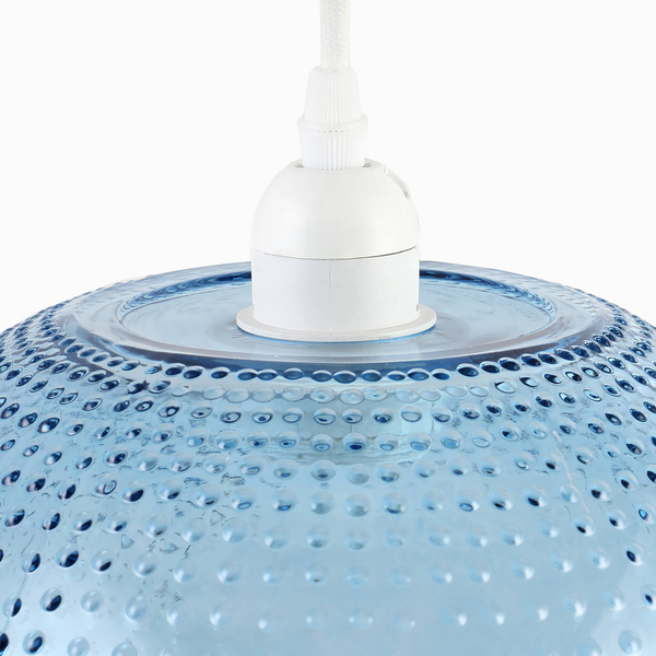 Pendelleuchte Rita - Glas / Eisen - 1-flammig - Blau