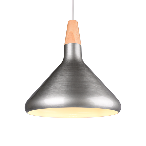Pendelleuchte Nab - Eisen / Kiefer massiv - 1-flammig - Breite: 27 cm
