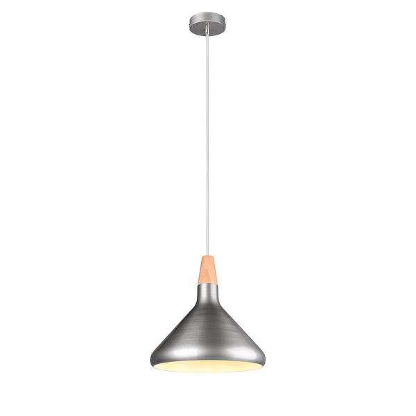Pendelleuchte Nab - Eisen / Kiefer massiv - 1-flammig - Breite: 27 cm