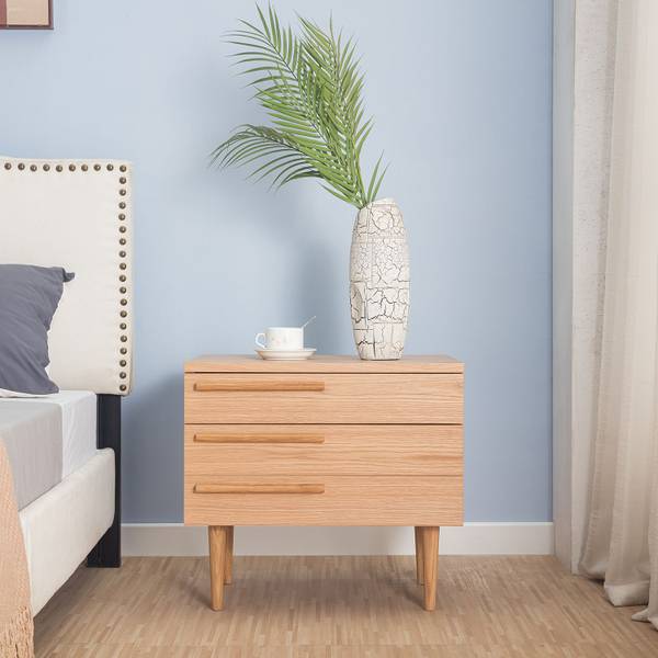 Nachtkommode MIDCENTURY - Eiche furniert - Ausrichtung links