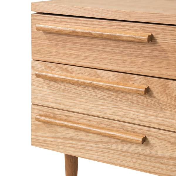 Nachtkommode MIDCENTURY - Eiche furniert - Ausrichtung links