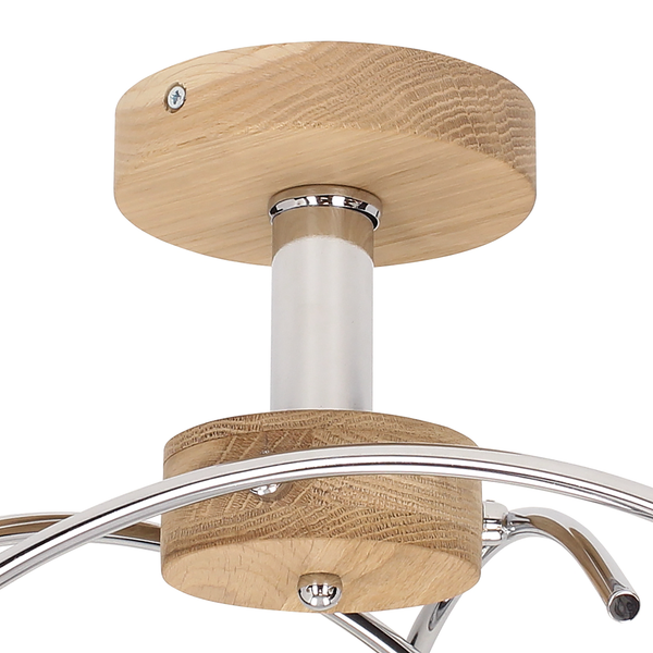 Deckenleuchte Viletta II - Milchglas / Stahl - 3-flammig