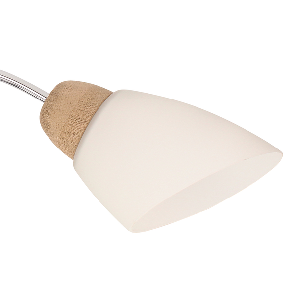 Deckenleuchte Viletta II - Milchglas / Stahl - 3-flammig