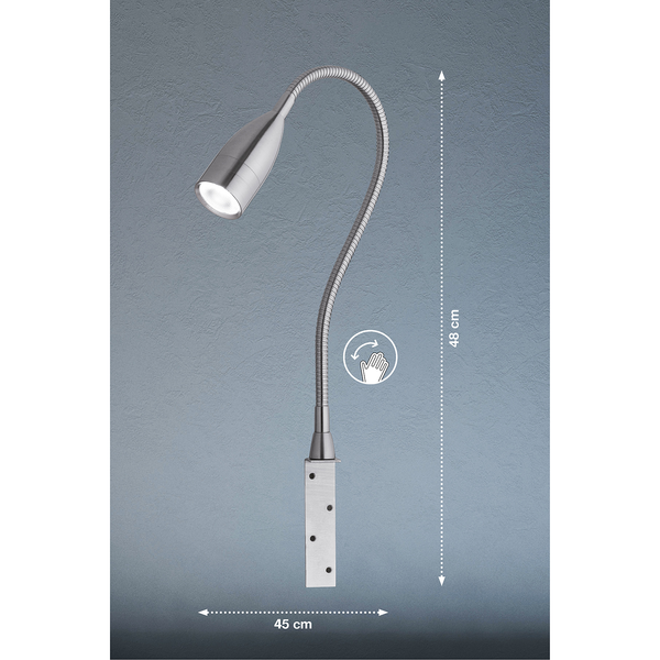 LED-Wandleuchte Sten - Eisen - 1-flammig