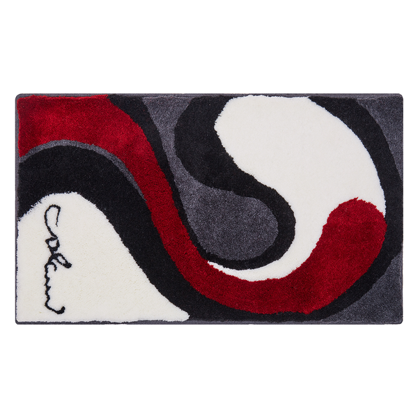 Badematte Colani 7B - Kunstfaser - Grau / Weiß - 70 x 120 cm