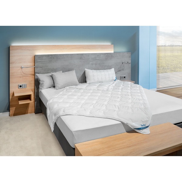 Steppdecke Cotton Soft light - Webstoff - Weiß - 135 x 200 cm