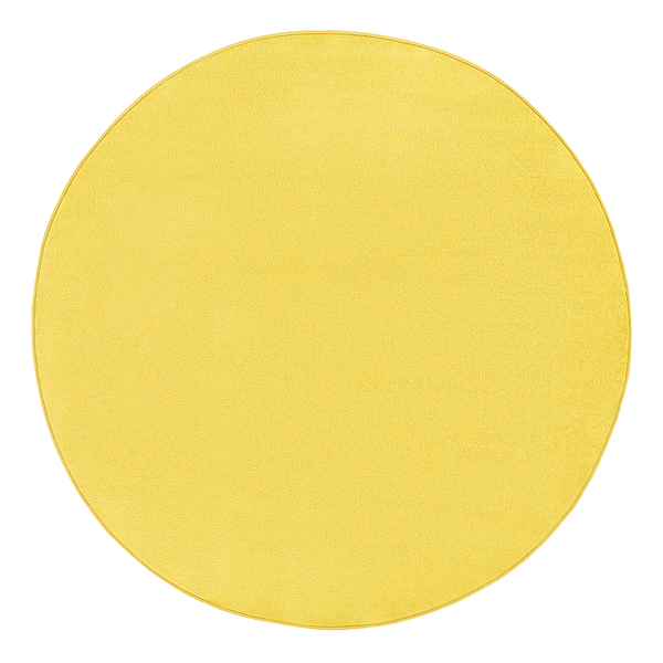 Kurzflorteppich Fancy Circle - Mischgewebe - Sonnengelb - Durchmesser: 133 cm