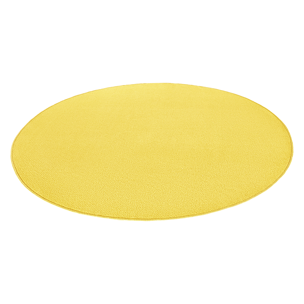 Kurzflorteppich Fancy Circle - Mischgewebe - Sonnengelb - Durchmesser: 133 cm