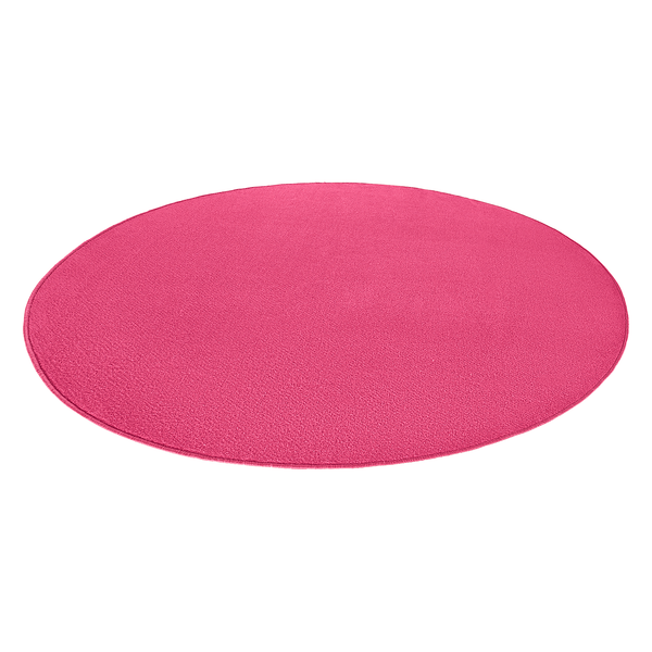 Kurzflorteppich Fancy Circle - Mischgewebe - Fuchsia - Durchmesser: 133 cm