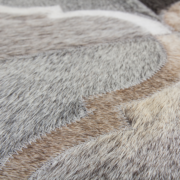 Dekokissen Lavish Orient - Echtleder - Lichtgrau - 45 x 45 cm