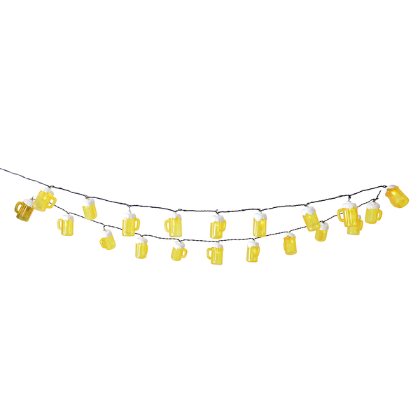LED-Lichterkette Bierkrug - Acrylglas - 20-flammig