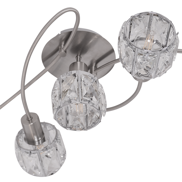 LED-Deckenleuchte Josefa I - Acrylglas / Edelstahl - 5-flammig