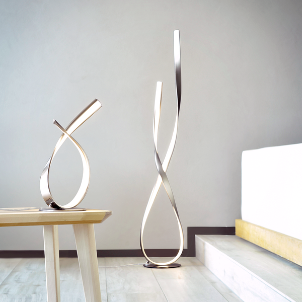 LED-Tischleuchte Linda - Aluminium / Acrylglas - 1-flammig - Silber