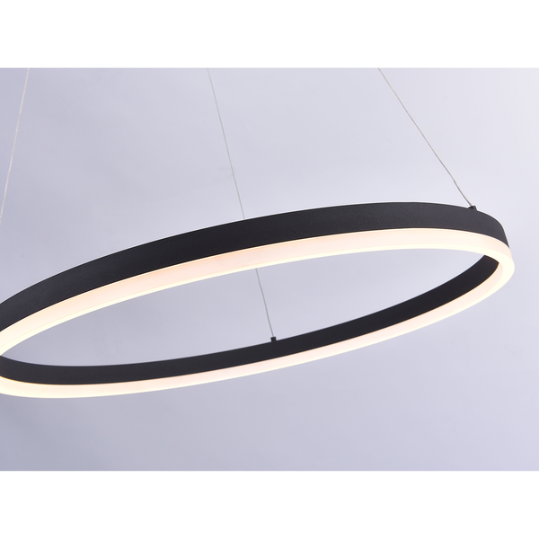 LED-Pendelleuchte Titus - Aluminium / Acrylglas - 1-flammig - Durchmesser: 60 cm