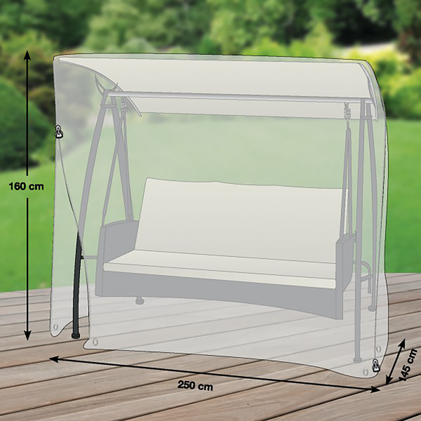 Schutzhülle Gartenschaukel Premium - Kunststoff - Hellgrau