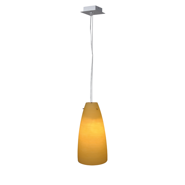 Pendelleuchte Jerrara - Glas / Edelstahl - 1-flammig