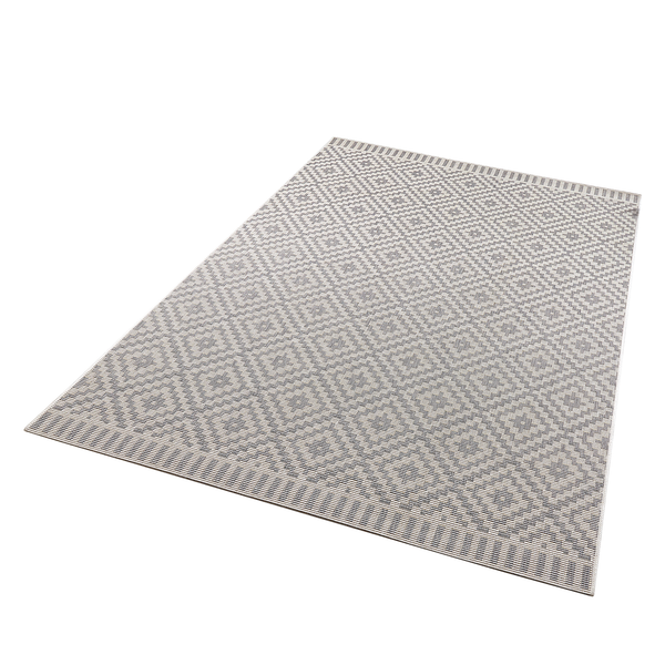 In-/Outdoorteppich Breeze - Polypropylen - Hellgrau - 120 x 170 cm