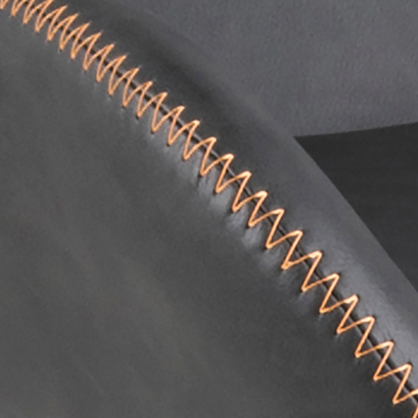 Armlehnenstuhl Kia (2er-Set) - Kunstleder / Metall - Dunkelgrau / Schwarz