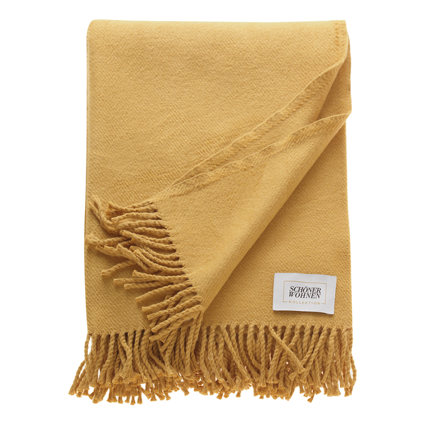Plaid SW-Basics - Mischgewebe - Honig