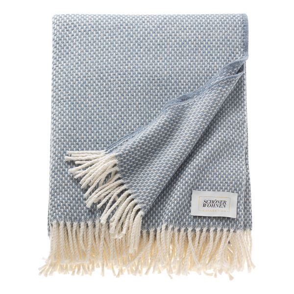 Plaid SW-Zen - Mischgewebe - Hellblau
