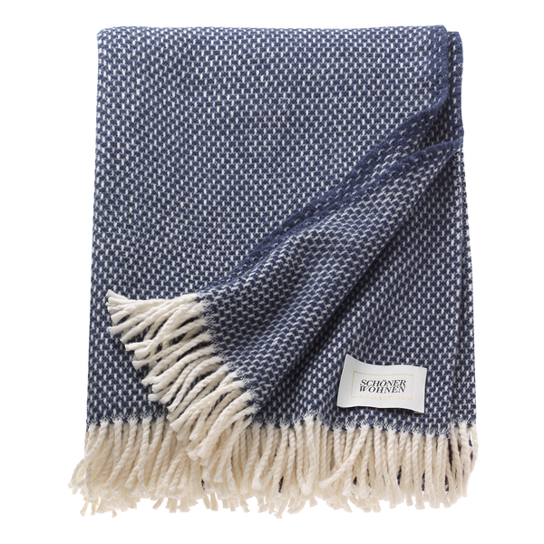 Plaid SW-Zen - Mischgewebe - Meerblau