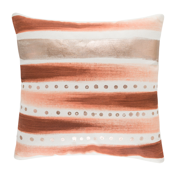 Dekokissen Midas I - Baumwollstoff - Creme / Rostrot