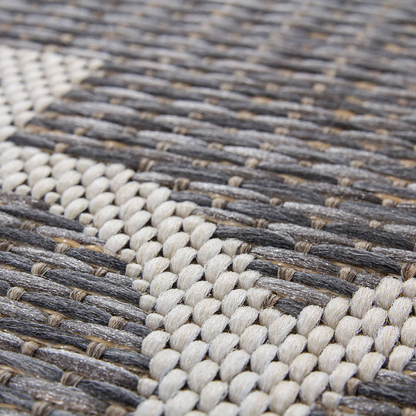 Kurzflorteppich Indonesia-Batu - Webstoff - Grau - 200 x 290 cm