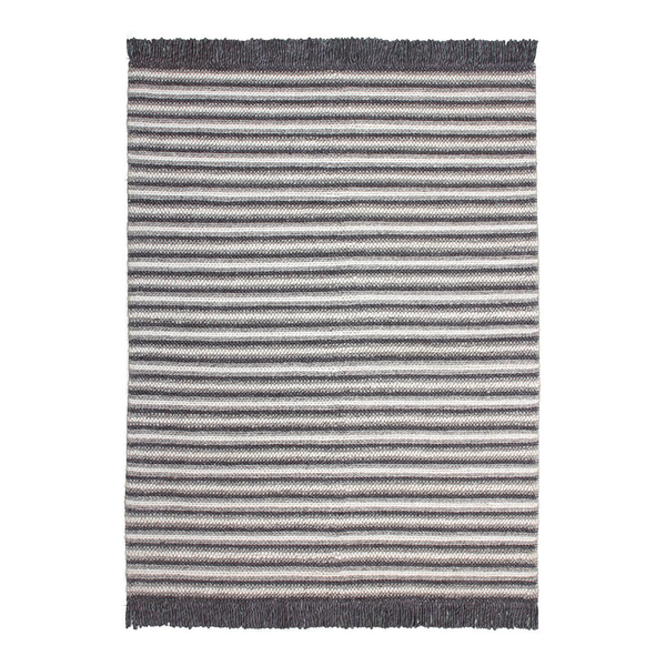 Kurzflorteppich Natura 310 - Webstoff - Natural / Anthrazit - 80 x 150 cm