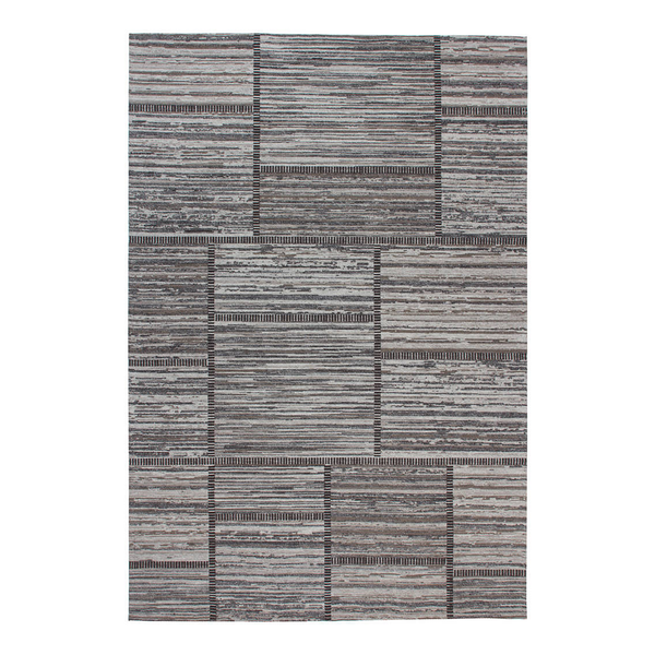 Kurzflorteppich Phoenix 112 - Webstoff - Grau - 80 x 150 cm