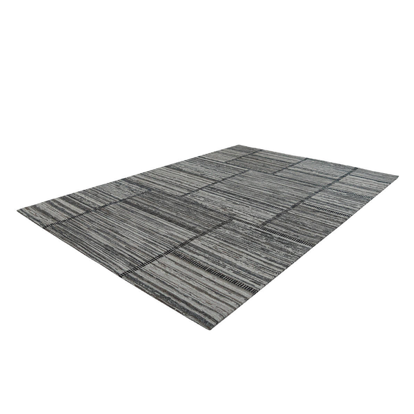 Kurzflorteppich Phoenix 112 - Webstoff - Grau - 80 x 150 cm