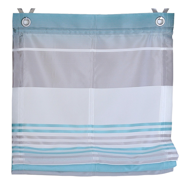 Raffrollo Jamaica - Polyester - Aqua - 45 x 130 cm