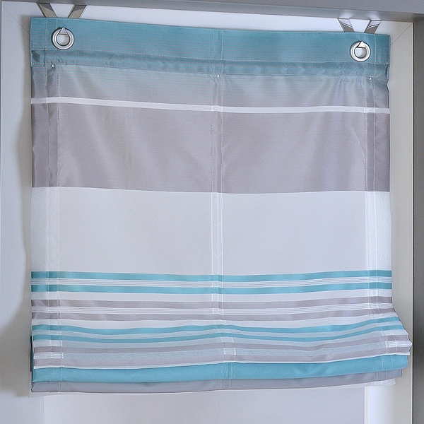 Raffrollo Jamaica - Polyester - Aqua - 45 x 130 cm