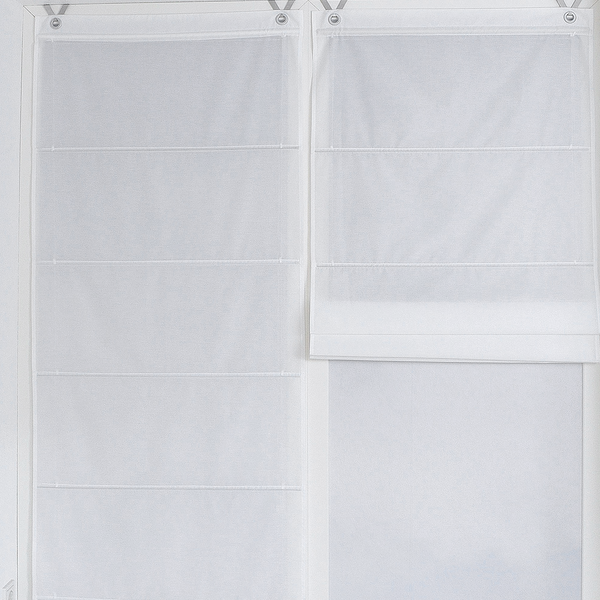 Raffrollo Kessy II - Baumwolle / Polyester - Weiß - 45 x 140 cm