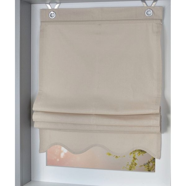 Raffrollo Olivia - Webstoff - Beige - 60 x 140 cm