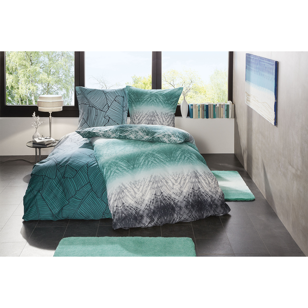 Mako-Satin-Bettwäsche Vero - Baumwollstoff - Matt Sand - 155 x 220 cm + Kissen 80 x 80 cm