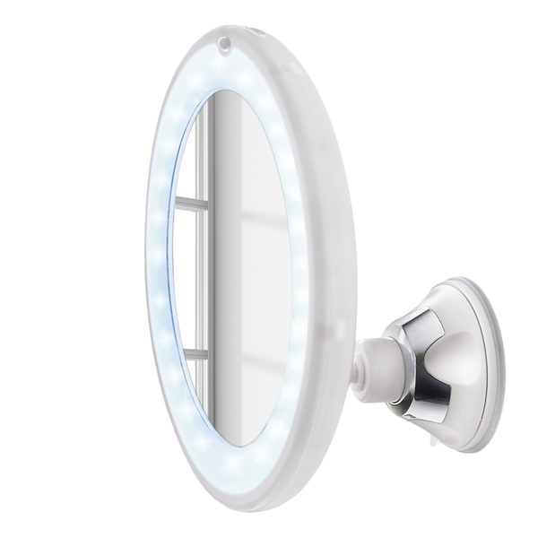 Kosmetikspiegel Flexy Light - Spiegelglas - Schneeweiß