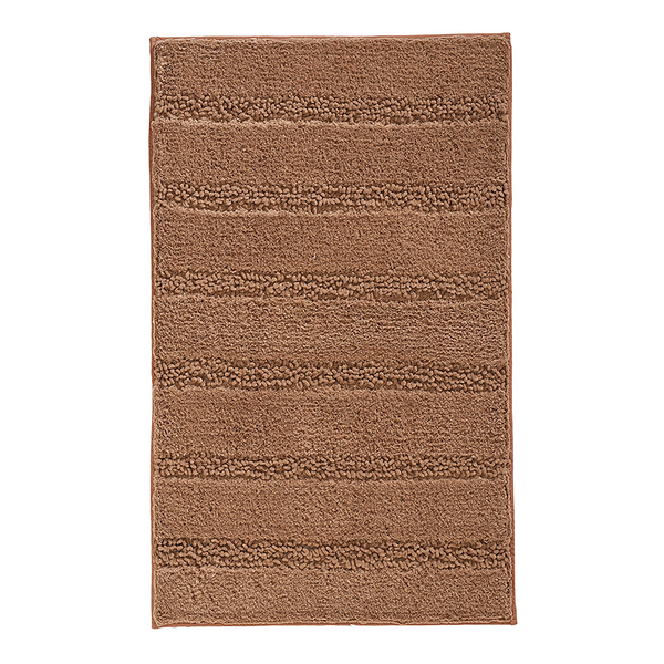 Badteppich Monrovia - Mischgewebe - Hellbraun - 60 x 100 cm