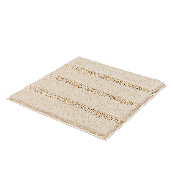 Badteppich Monrovia - Mischgewebe - Hellbeige - 60 x 60 cm