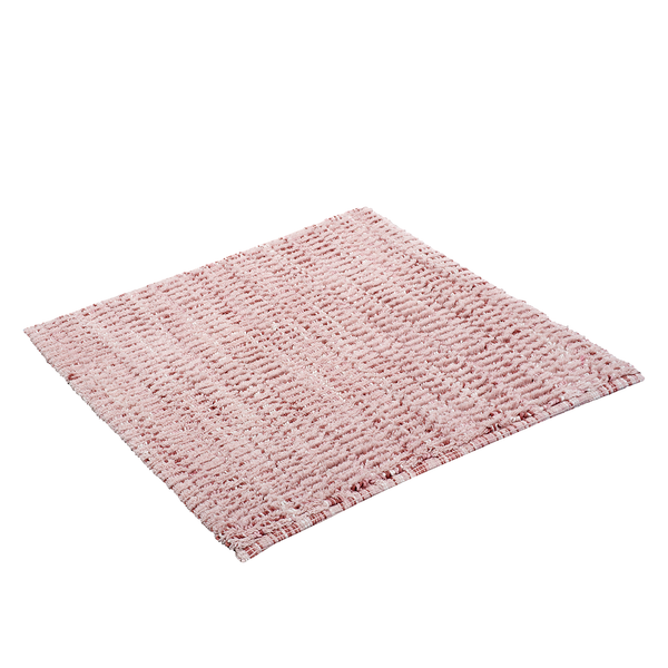 Badteppich Sway - Baumwollstoff - Rosa - 60 x 60 cm